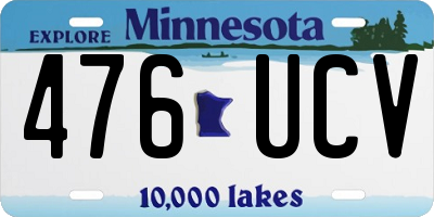 MN license plate 476UCV