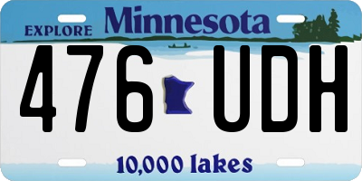 MN license plate 476UDH