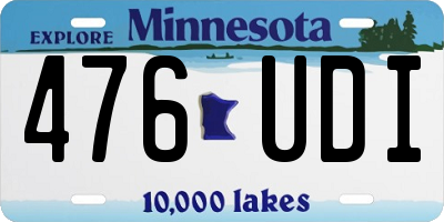 MN license plate 476UDI