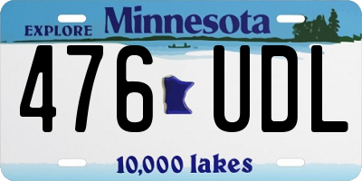 MN license plate 476UDL