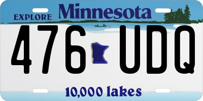 MN license plate 476UDQ