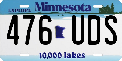 MN license plate 476UDS