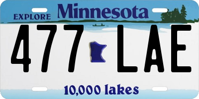 MN license plate 477LAE