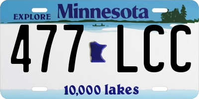 MN license plate 477LCC