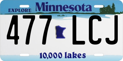 MN license plate 477LCJ