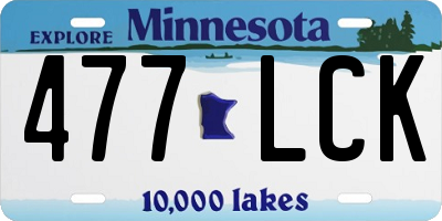 MN license plate 477LCK