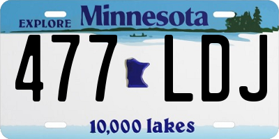 MN license plate 477LDJ