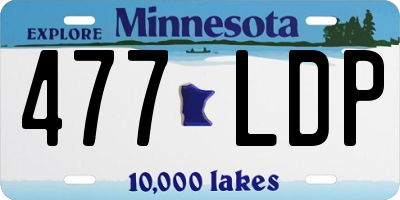 MN license plate 477LDP