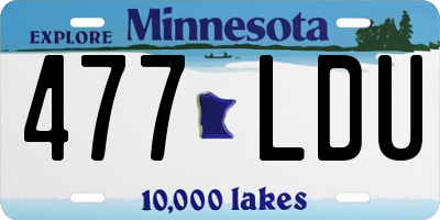 MN license plate 477LDU