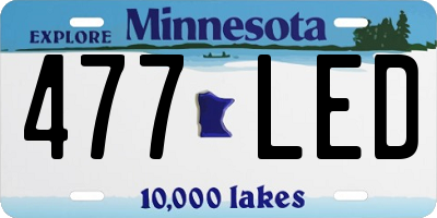 MN license plate 477LED