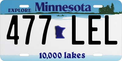 MN license plate 477LEL