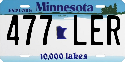 MN license plate 477LER
