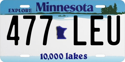 MN license plate 477LEU