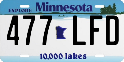 MN license plate 477LFD