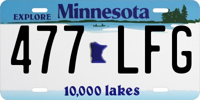 MN license plate 477LFG
