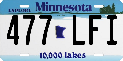 MN license plate 477LFI