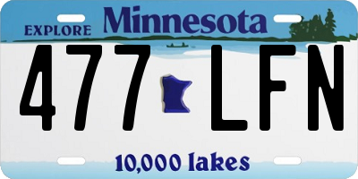 MN license plate 477LFN