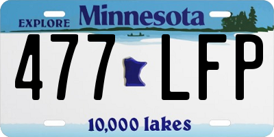 MN license plate 477LFP