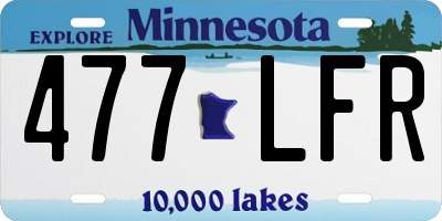 MN license plate 477LFR