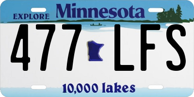 MN license plate 477LFS