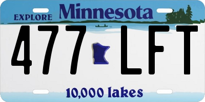 MN license plate 477LFT