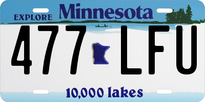 MN license plate 477LFU