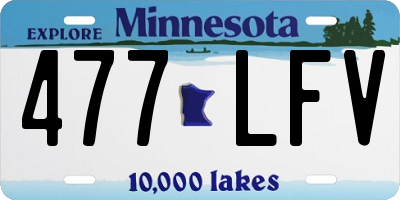 MN license plate 477LFV