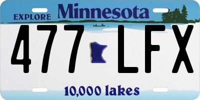 MN license plate 477LFX
