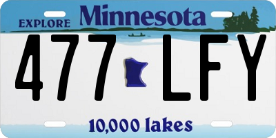 MN license plate 477LFY