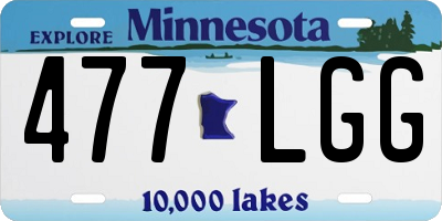 MN license plate 477LGG
