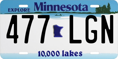 MN license plate 477LGN