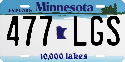 MN license plate 477LGS