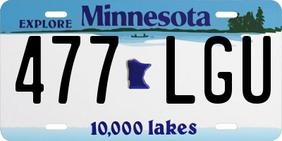 MN license plate 477LGU
