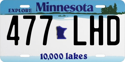 MN license plate 477LHD