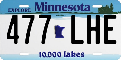 MN license plate 477LHE