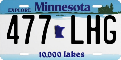 MN license plate 477LHG