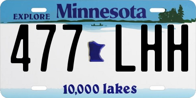 MN license plate 477LHH