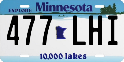 MN license plate 477LHI