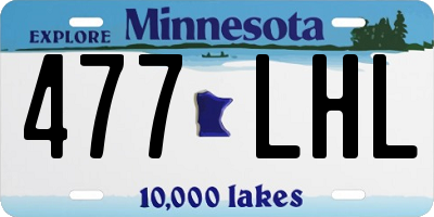 MN license plate 477LHL