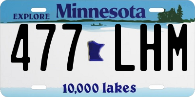 MN license plate 477LHM