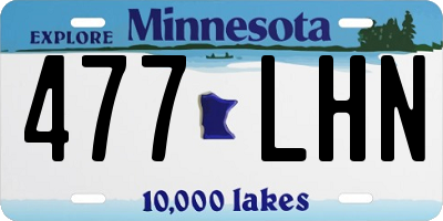 MN license plate 477LHN