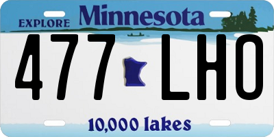 MN license plate 477LHO
