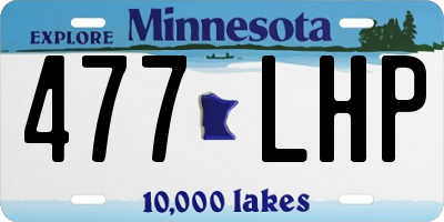 MN license plate 477LHP
