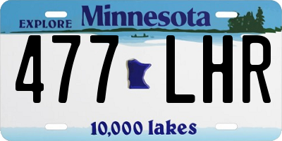 MN license plate 477LHR
