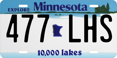 MN license plate 477LHS