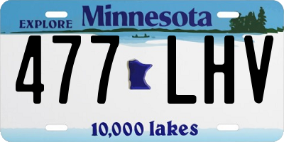 MN license plate 477LHV