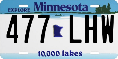 MN license plate 477LHW