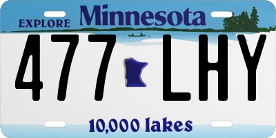 MN license plate 477LHY