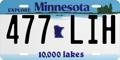 MN license plate 477LIH