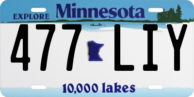 MN license plate 477LIY